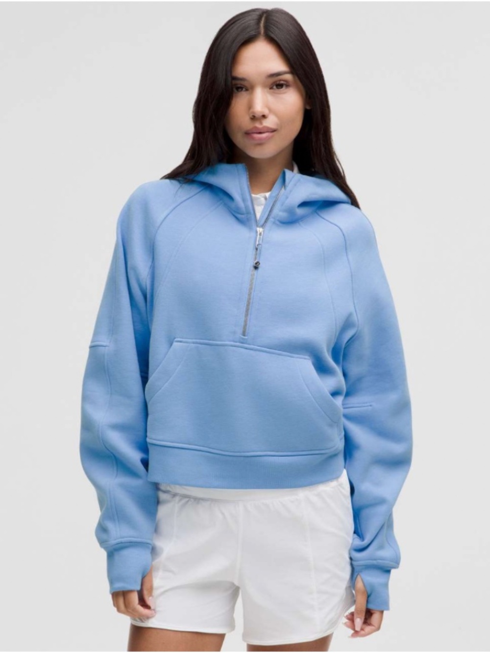 Lululemon Scuba Oversized Half Zip Hoodie Sweatshirt Blue XS/S